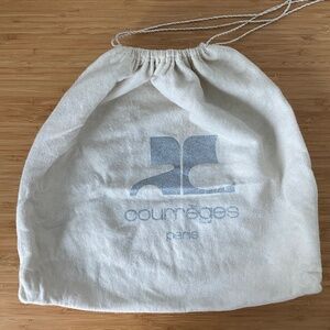 Vintage Courrages Paris cotton drawstring dust bag